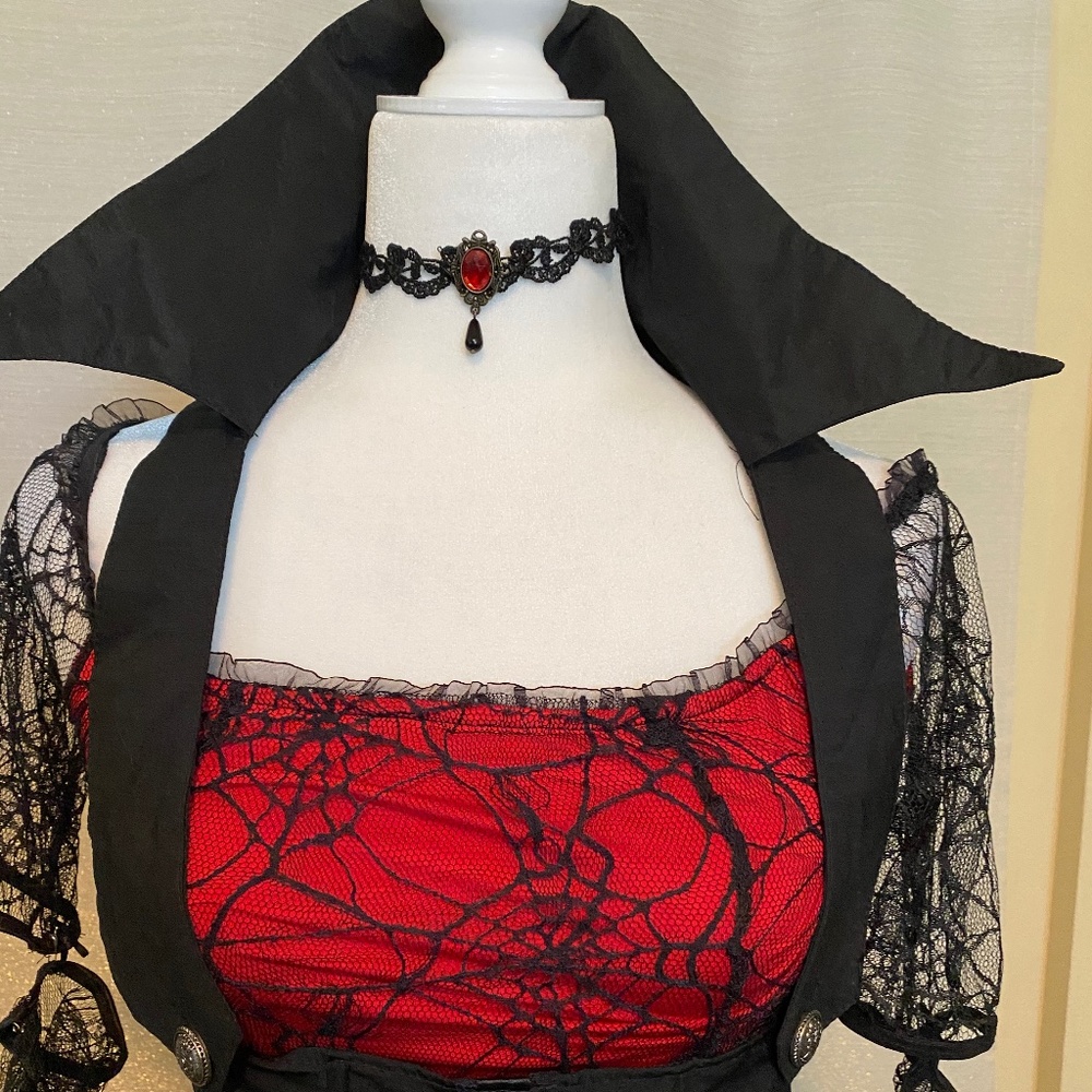 WOMENS VAMPIRESS COSTUME -M- 🧛‍♀️ - Picture 2 of 14